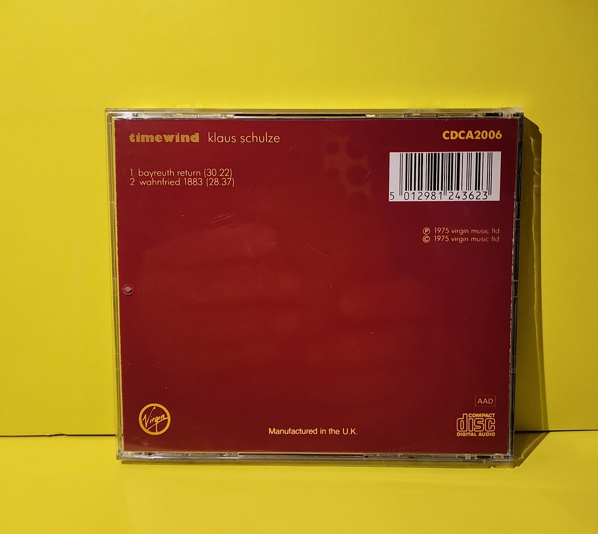Klaus Schulze - Timewind - 1988 - CDCA2006 Used - VG++ - CDs