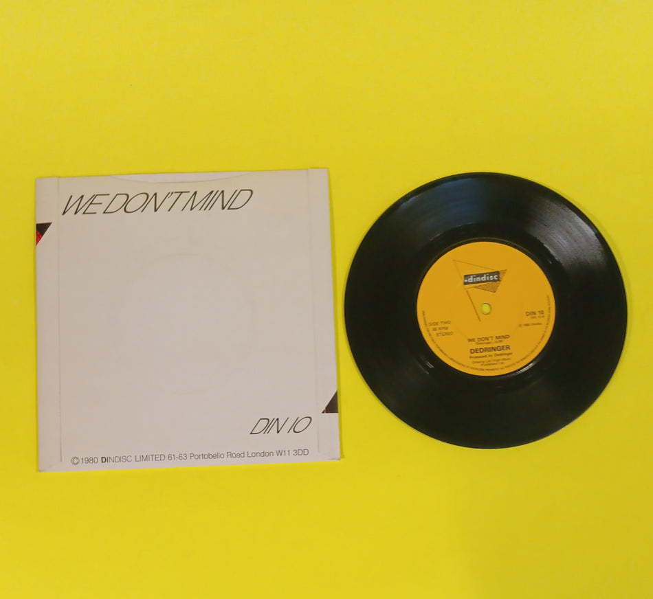 Dedringer  - Sunday Drivers (UK 7") - 1980 - DIN 10 Used - EX - Vinyl