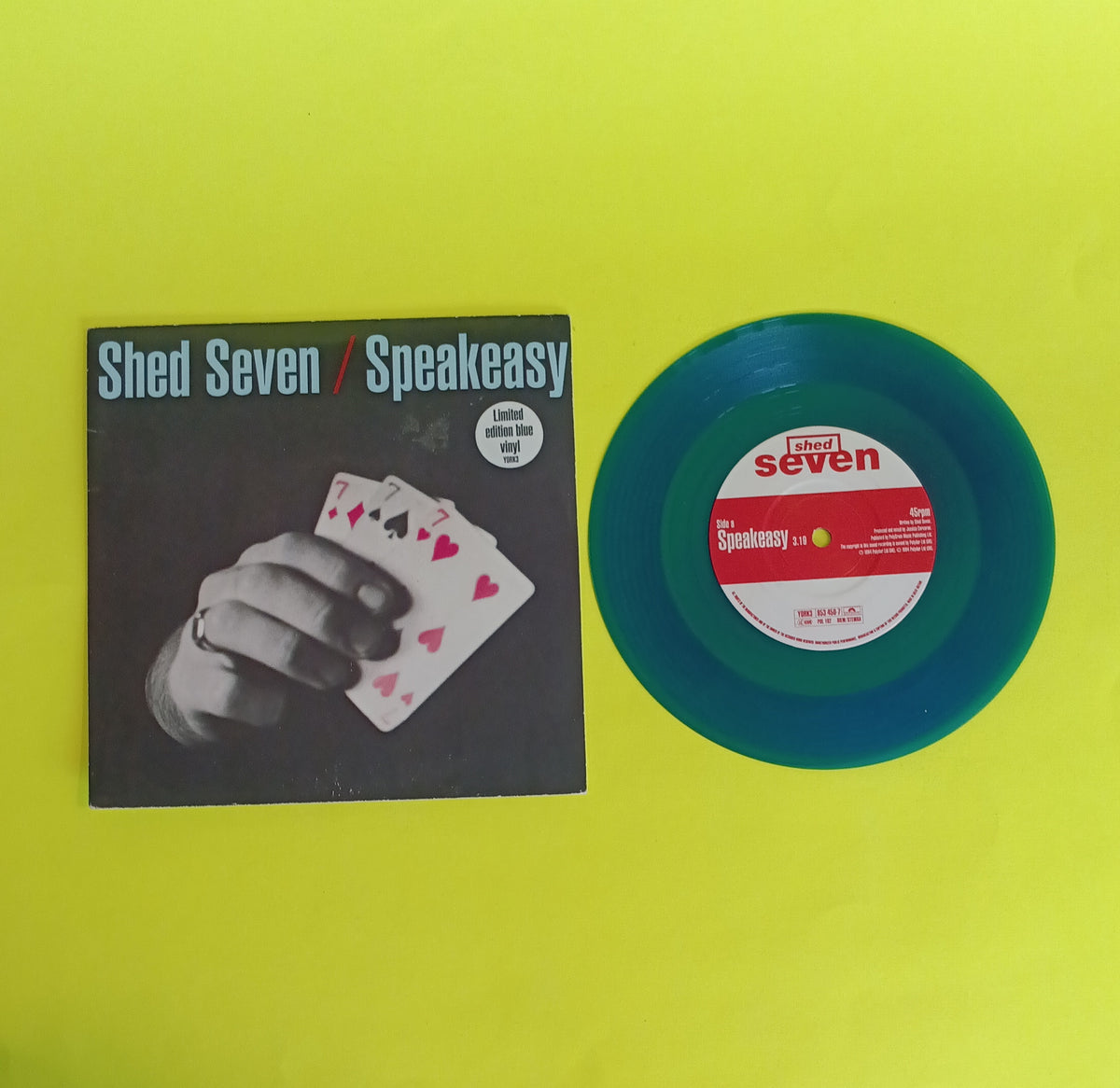 Shed Seven - Speakeasy / Around Your House (UK Blue 7") - 1994 - YORK3 Used - VG++ - Vinyl