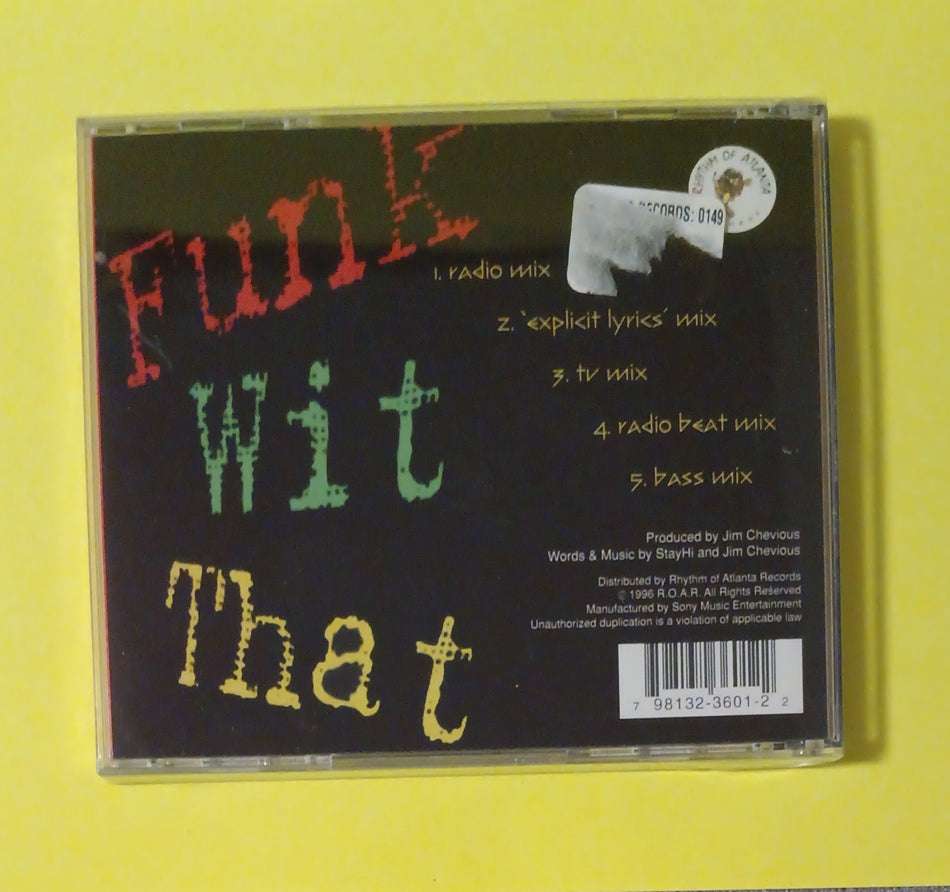 StayHi - Funk Wit That - 1996 - 3601-2 New - Sealed - CDs