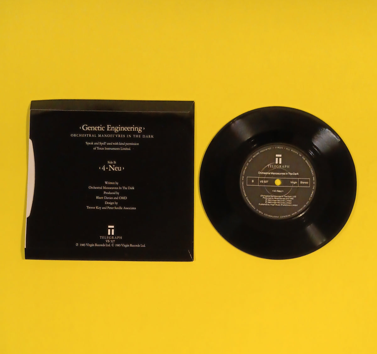O.M.D. - Genetic Engineering (UK 7") - 1983 - VS 527 Used - NM - Vinyl
