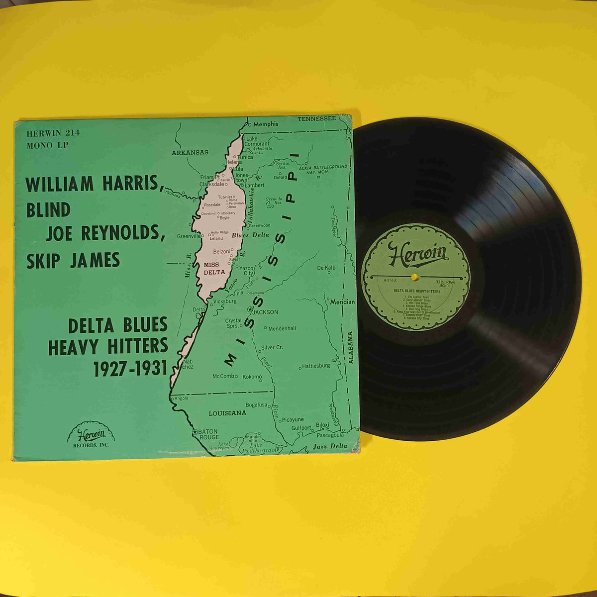 William Harris Blind Joe Reynolds Skip James - Delta Blues Heavy Hitters 1927-1931 - 1979 - H-214 Used - VG++ - Vinyl