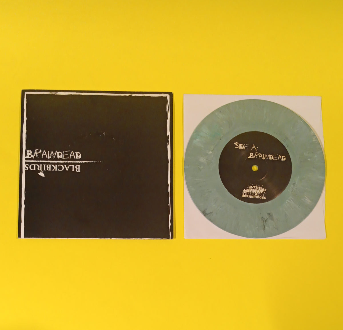 Blackbirds/ Braindead - Blackbirds / Braindead (Grey Marble 7") - 2009 - BURN007 Used - EX - Vinyl