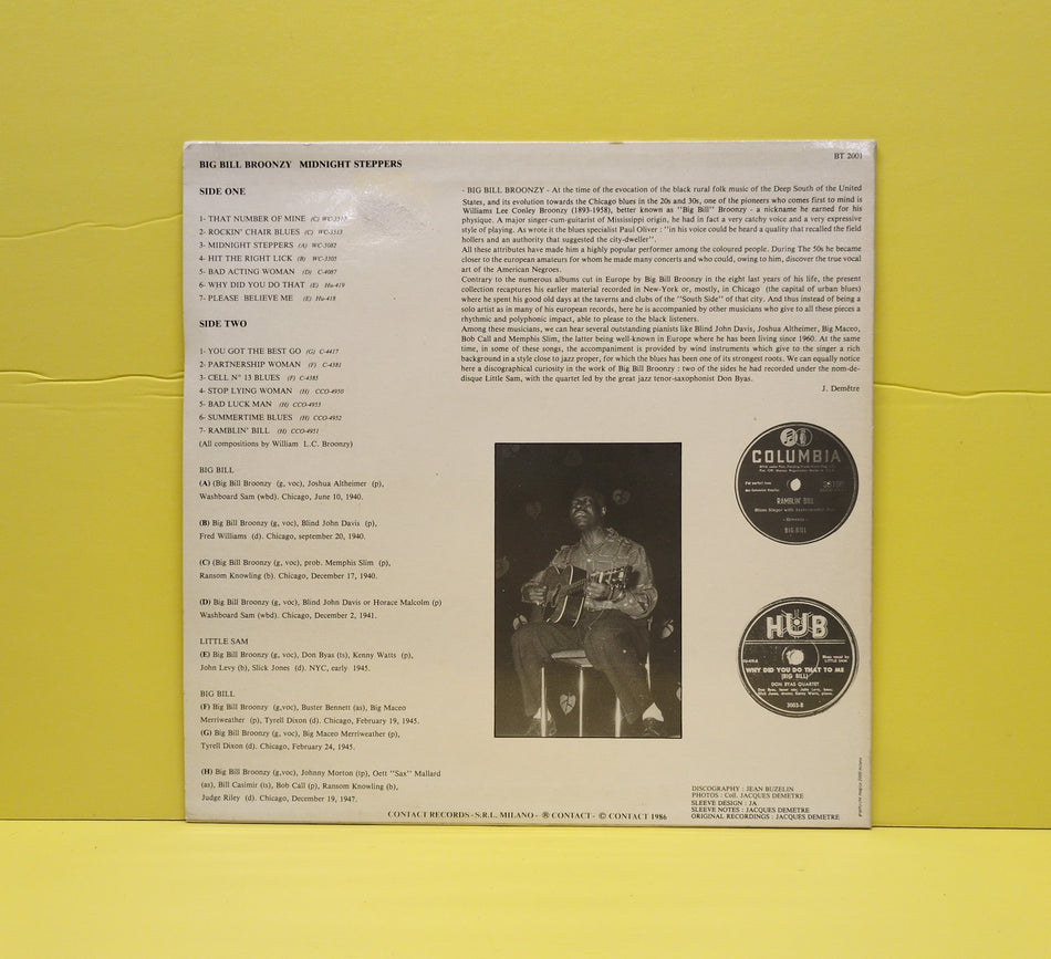 Big Bill Broonzy - Midnight Steppers - 1986 - BT 2001 Used - VG++ - Vinyl