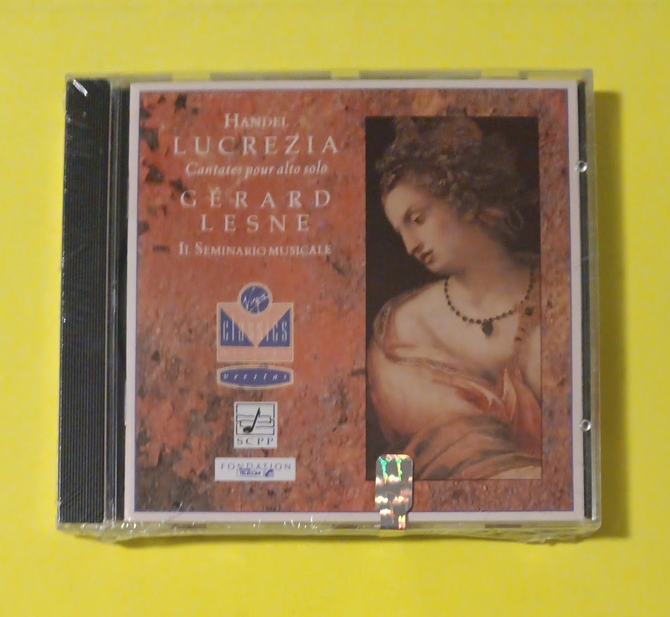 Handel: Lucrezia, Gerard Lesne - Cantates Pour Alto Solo - 1991 - 077775905922 New - Sealed - CDs