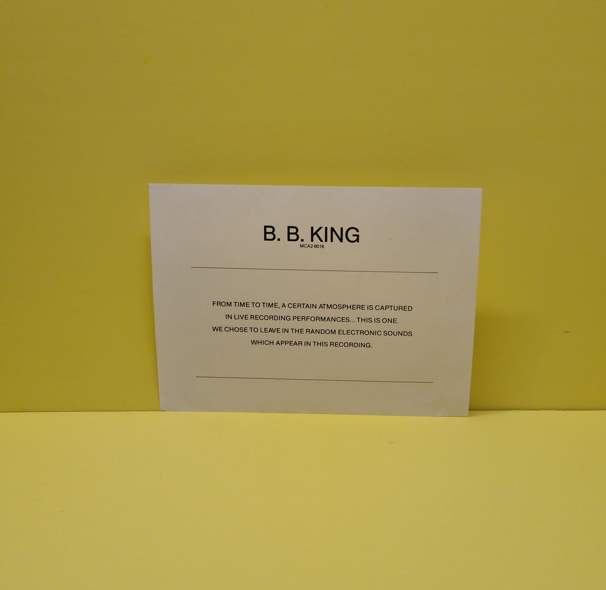 B.B. King - B.B. King "Now Appearing" At Ole Miss - 1980 - MCA2-8016 Used - VG+ - Vinyl - Promo - 2xLP