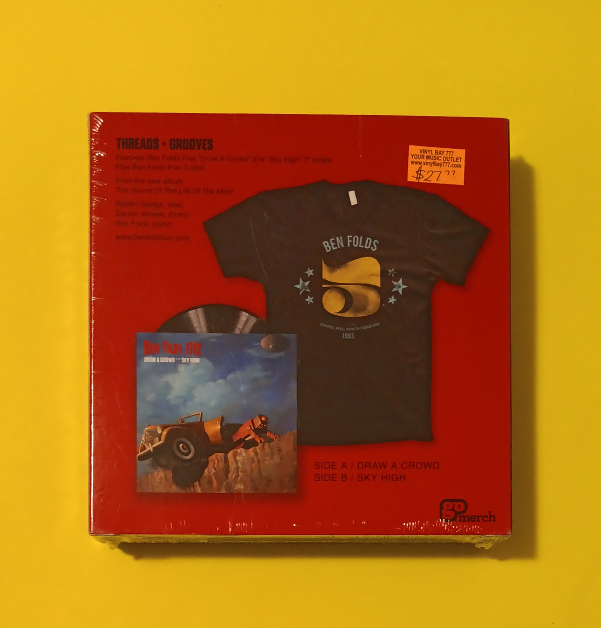 Ben Folds Five - Draw A Crowd / Sky High - 2013 - 88765437537 New - Sealed - 7" Vinyl + L T Shirt