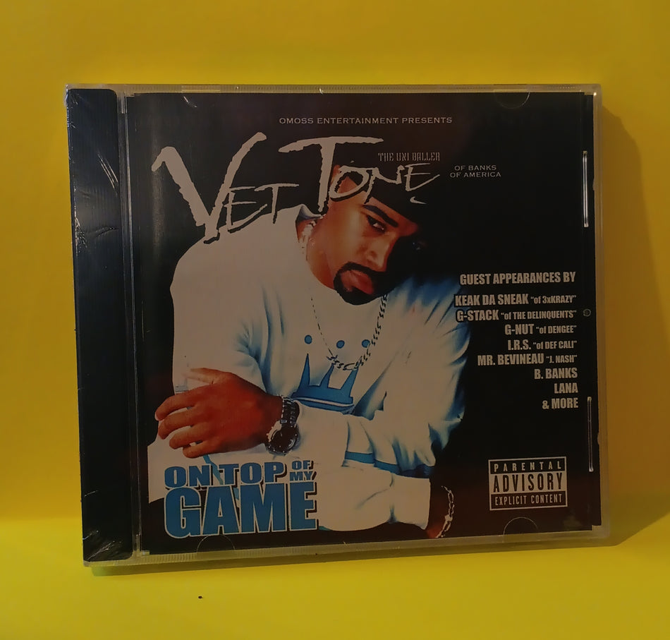 Vet Tone - On Top Of My Game - 2001 - New - Sealed - CDs