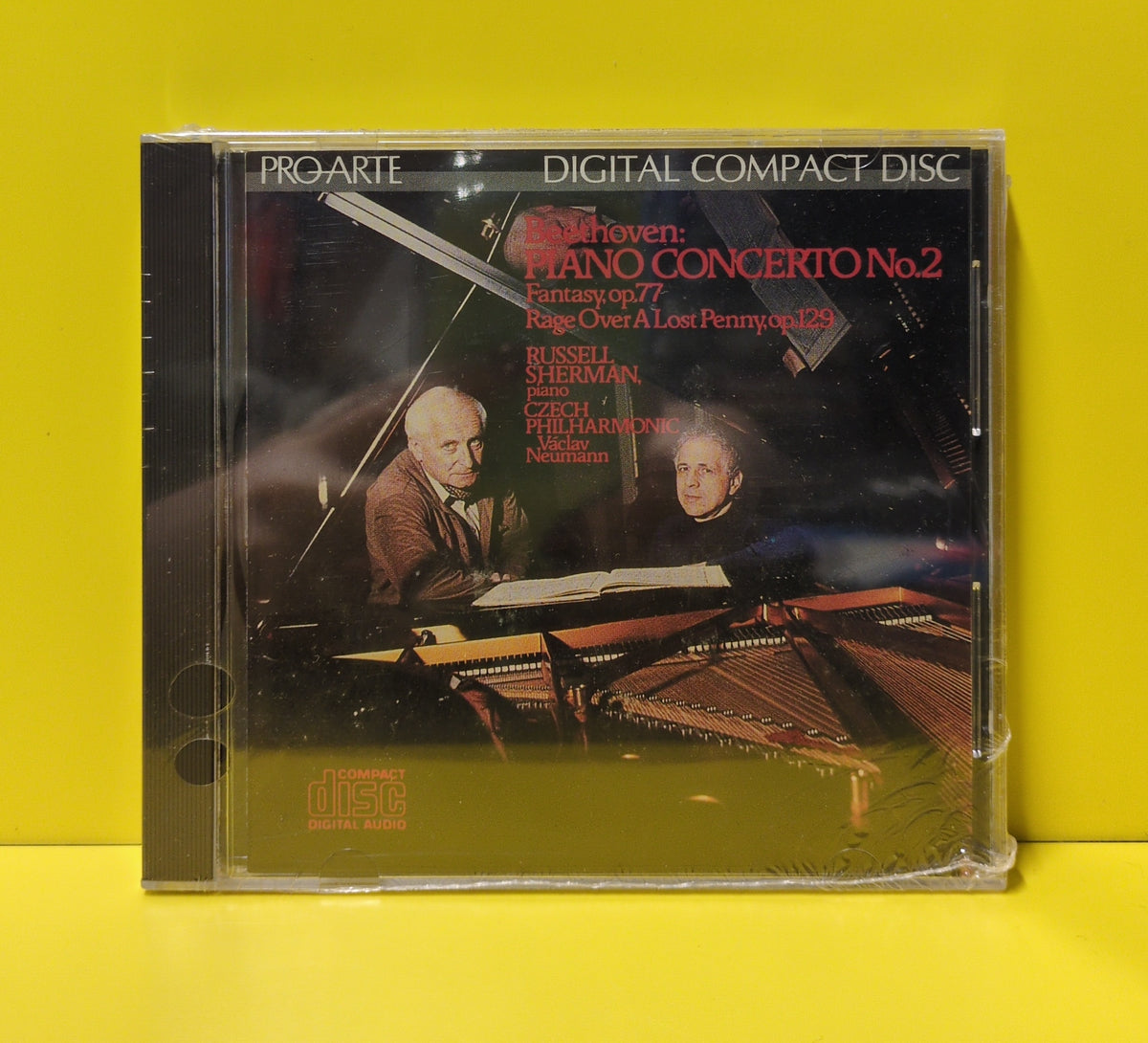 Beethoven, Russell Sherman, Czech Philharmonic, Vaclav Neumann - Piano Concerto No. 2 - 1985 - CDD-176 New - Sealed - CDs