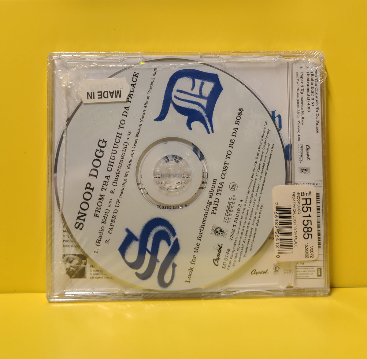 Snoop Dogg - From Tha Chuuuch To Da Palace - 2002 - 7243 5 51610 2 4 New - Sealed - Europe Import - CDs