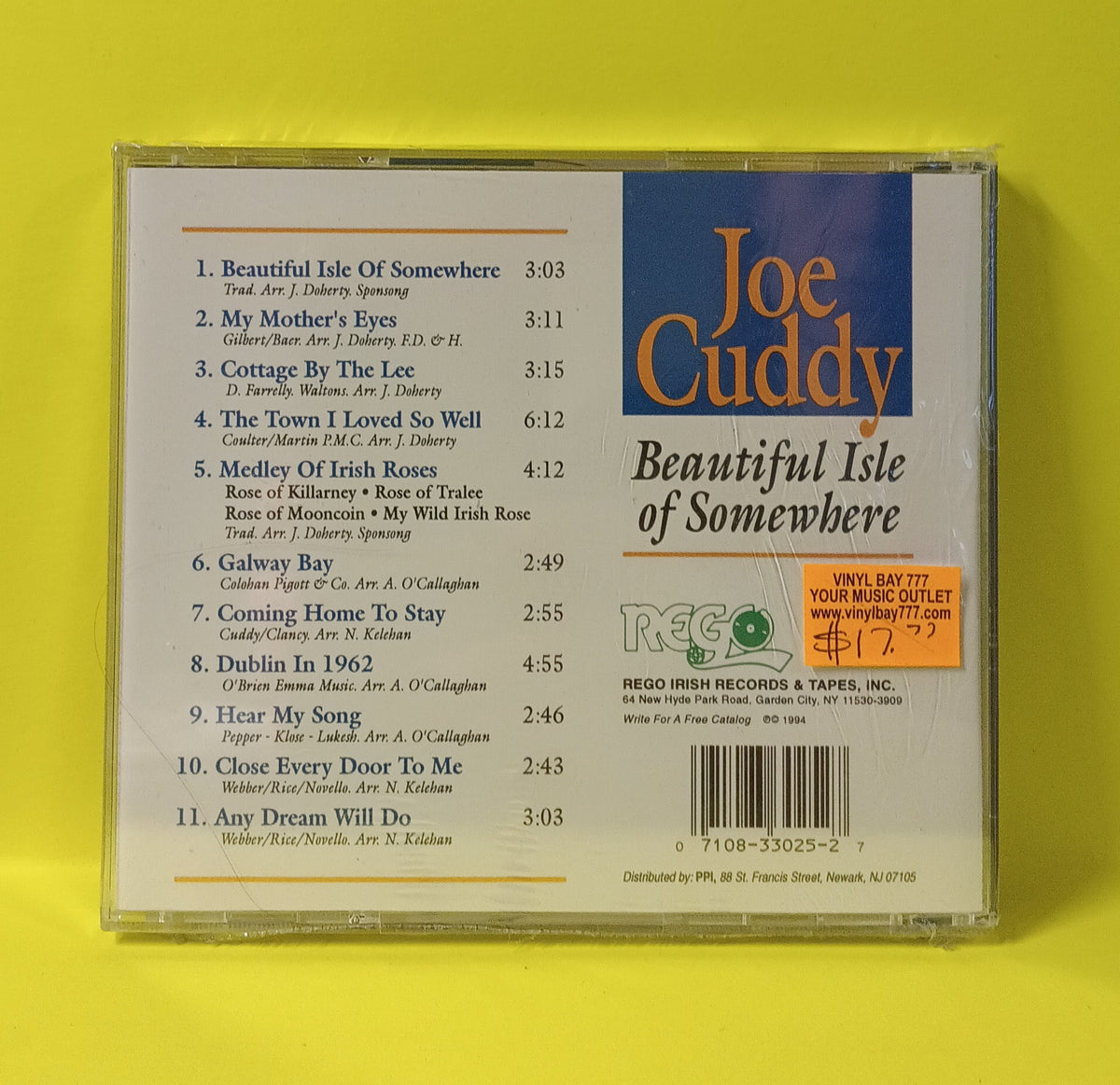 Joe Cuddy - Beautiful Isle Of Somewhere - 1994 - RCD-3027 New - Sealed - CDs