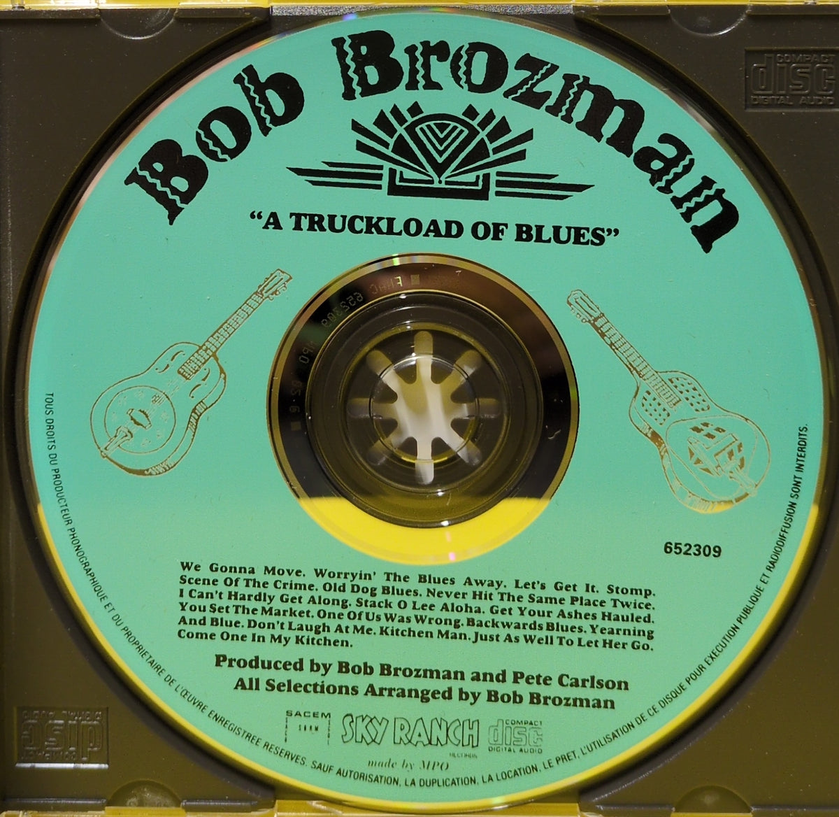 Bob Brozman - A Truckload Of Blues - 1992 - SR 652309 Used - NM - CDs