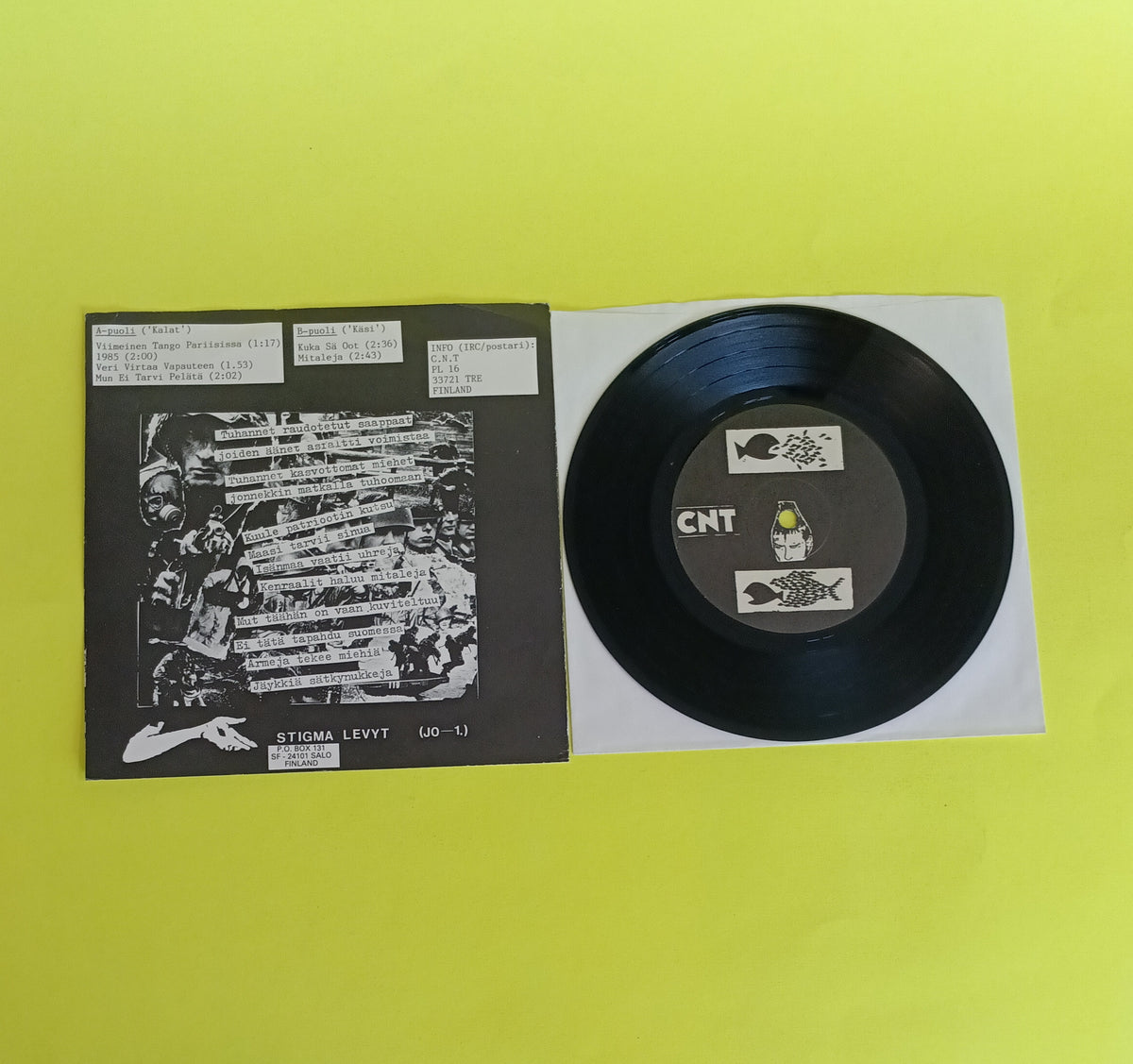 C.N.T. - Mitaleja EP (Finland 7") - 1986 - JO-1 Used - VG++ - Vinyl