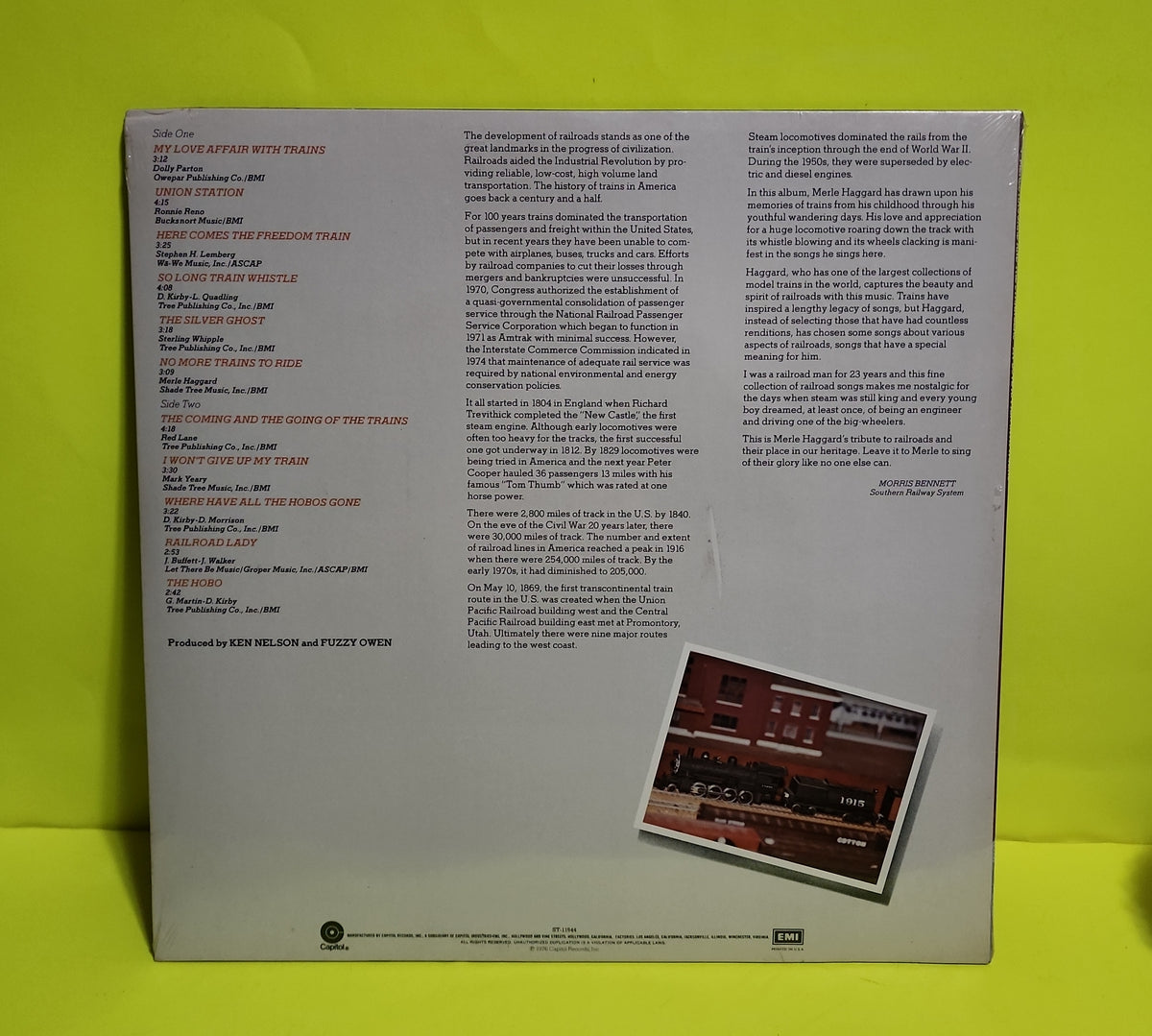Merle Haggard and The Strangers - My Love Affair With Trains - 1976 - ST-11544 New - Sealed - Vinyl