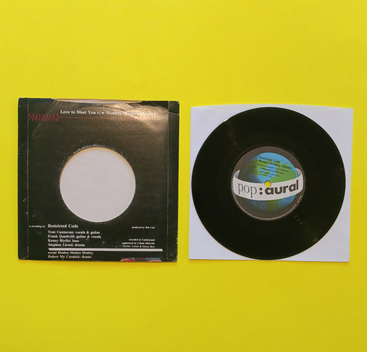 Restricted Code - Love To Meet You (UK 7") - 1981 - POP 009 Used - VG++ - Vinyl