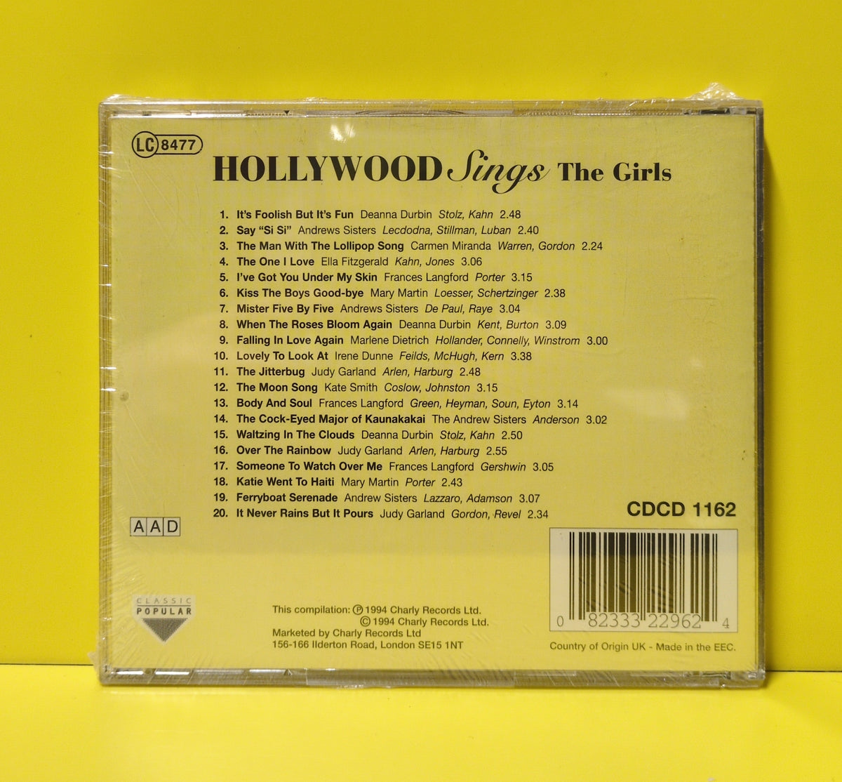 Various - Hollywood Sings - The Girls - 1994 - CDCD 1162 New - Sealed - CDs