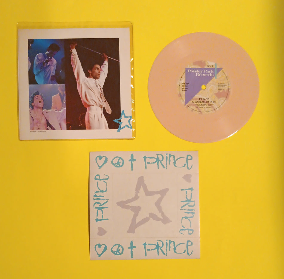 Prince - If I was Your Girlfrield 7" Peach Vinyl w. Stickers - 1987 - W8334 E Used - VG++ - Vinyl