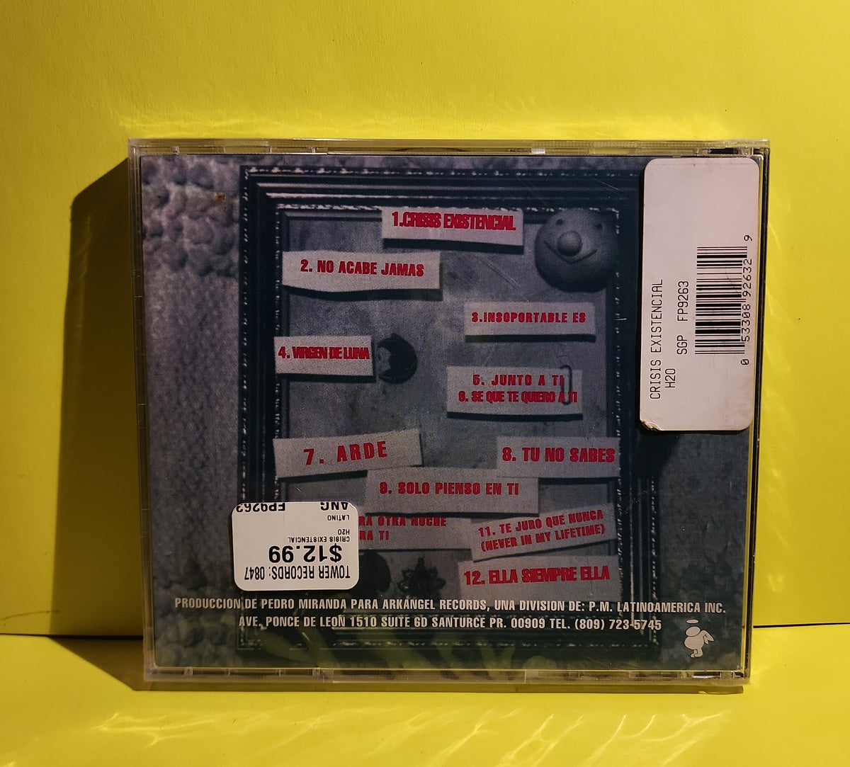 H2O  - Crisis Existencial - 1993 - ARK-94101 New - Sealed - CDs