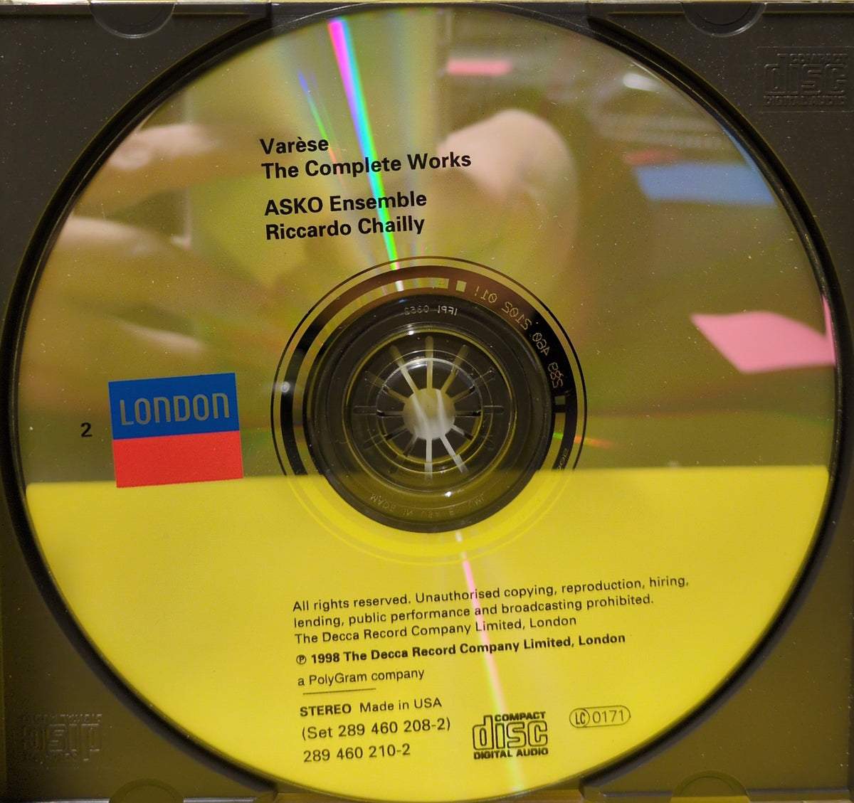Varèse, Royal Concertgebouw Orchestra, Asko Ensemble, Riccardo Chailly - The Complete Works - 1998 - 289 460 208-2 Used - EX - CDs