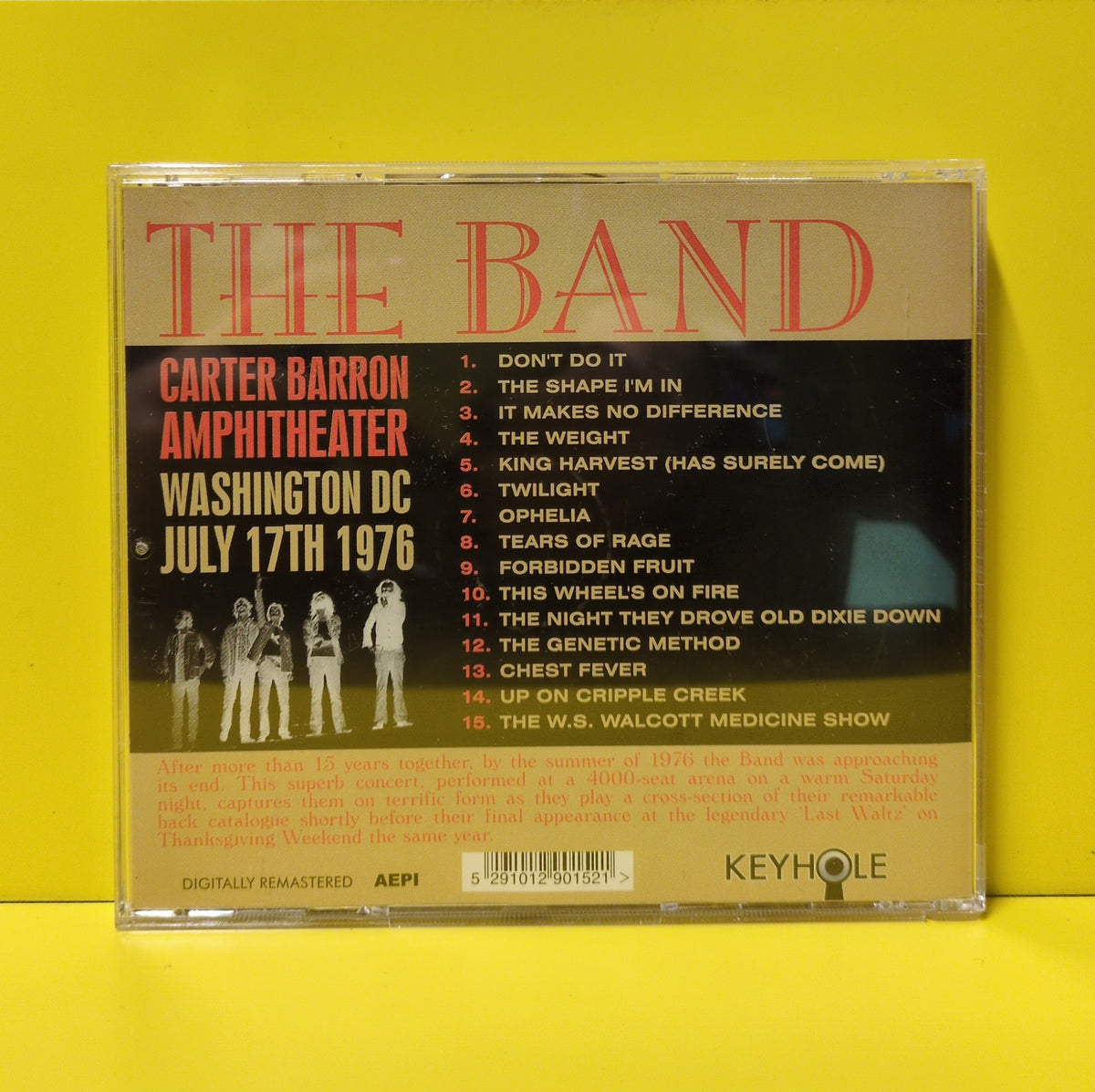 The Band - Carter Barron Amphitheater Washington DC, July 17th 1976 - 2014 - KHCD9015 Used - EX - CDs