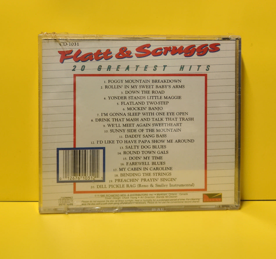 Flatt & Scruggs - 20 Greatest Hits - 1986 - CD-1031 New - Sealed - CDs