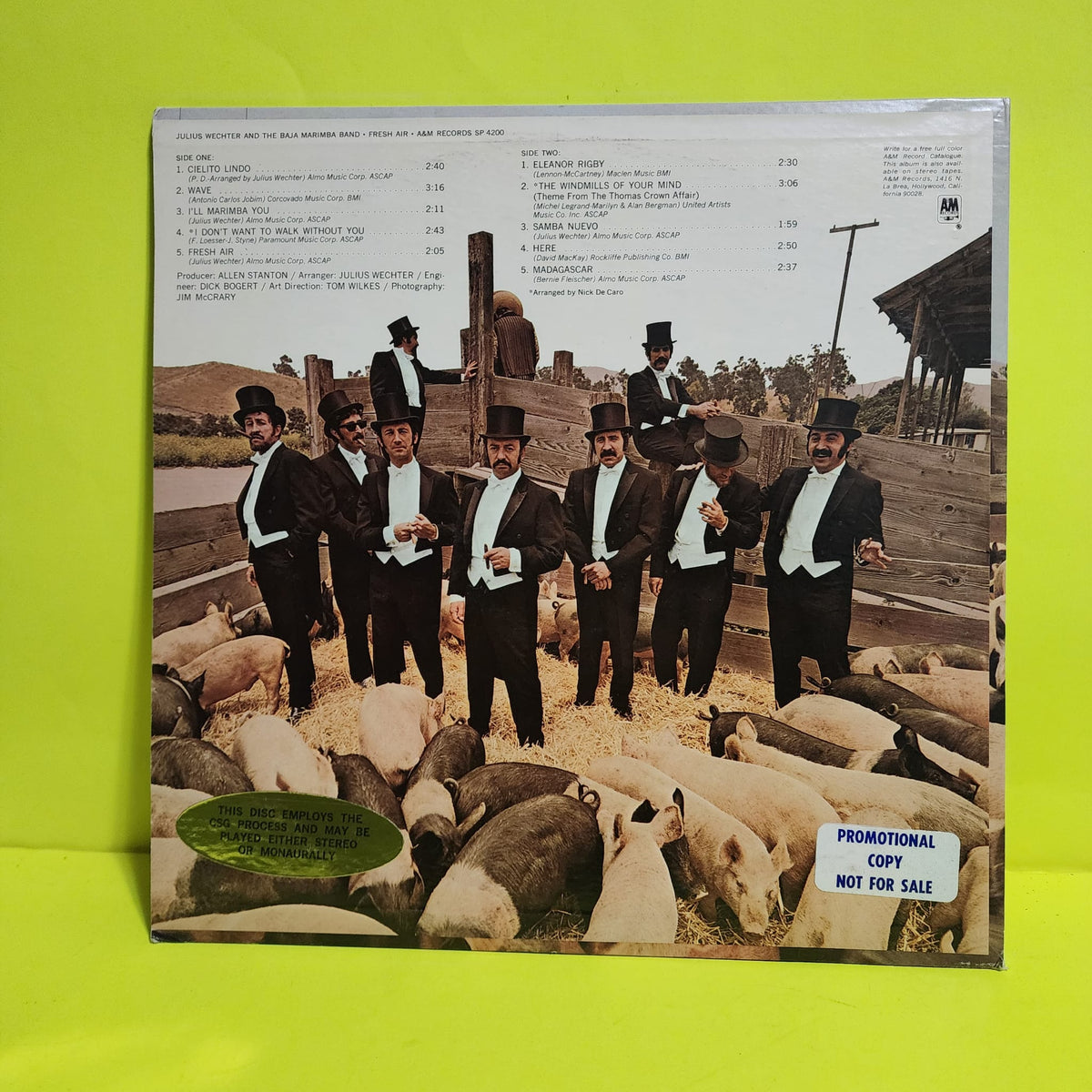 Julius Wechter and The Baja Marimba Band  - Fresh Air / Promo - 1969 - SP 4200 Used - VG++ - Vinyl