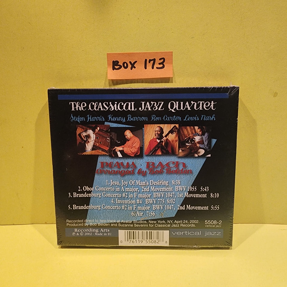 The Classical Jazz Quartet - Plays Bach - 2002 - 5508-2 New - Sealed - CDs