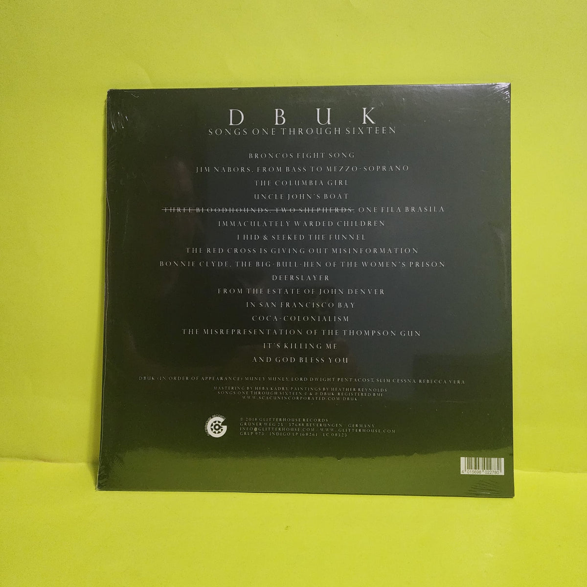 DBUK - Songs One Through Sixteen - 2018 - GRLP 973 New - Sealed - Vinyl