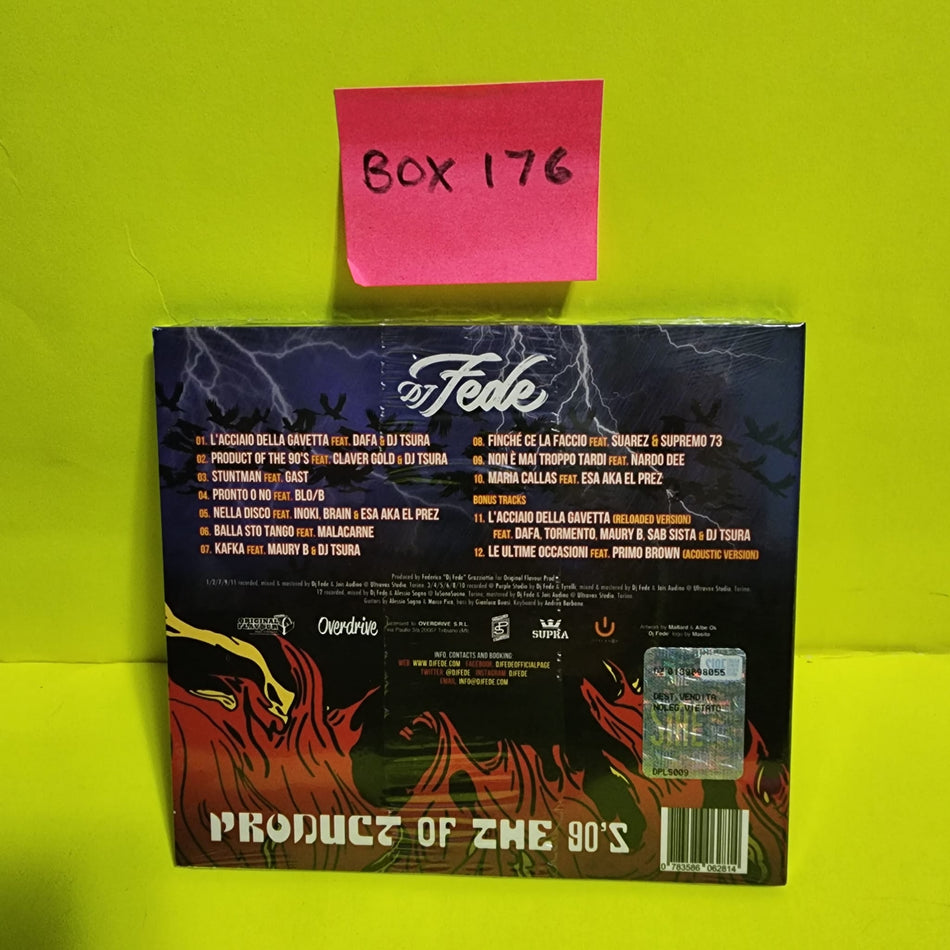 DJ Fede - Product Of The 90's - 2019 - ODR072CD New - Sealed - CDs
