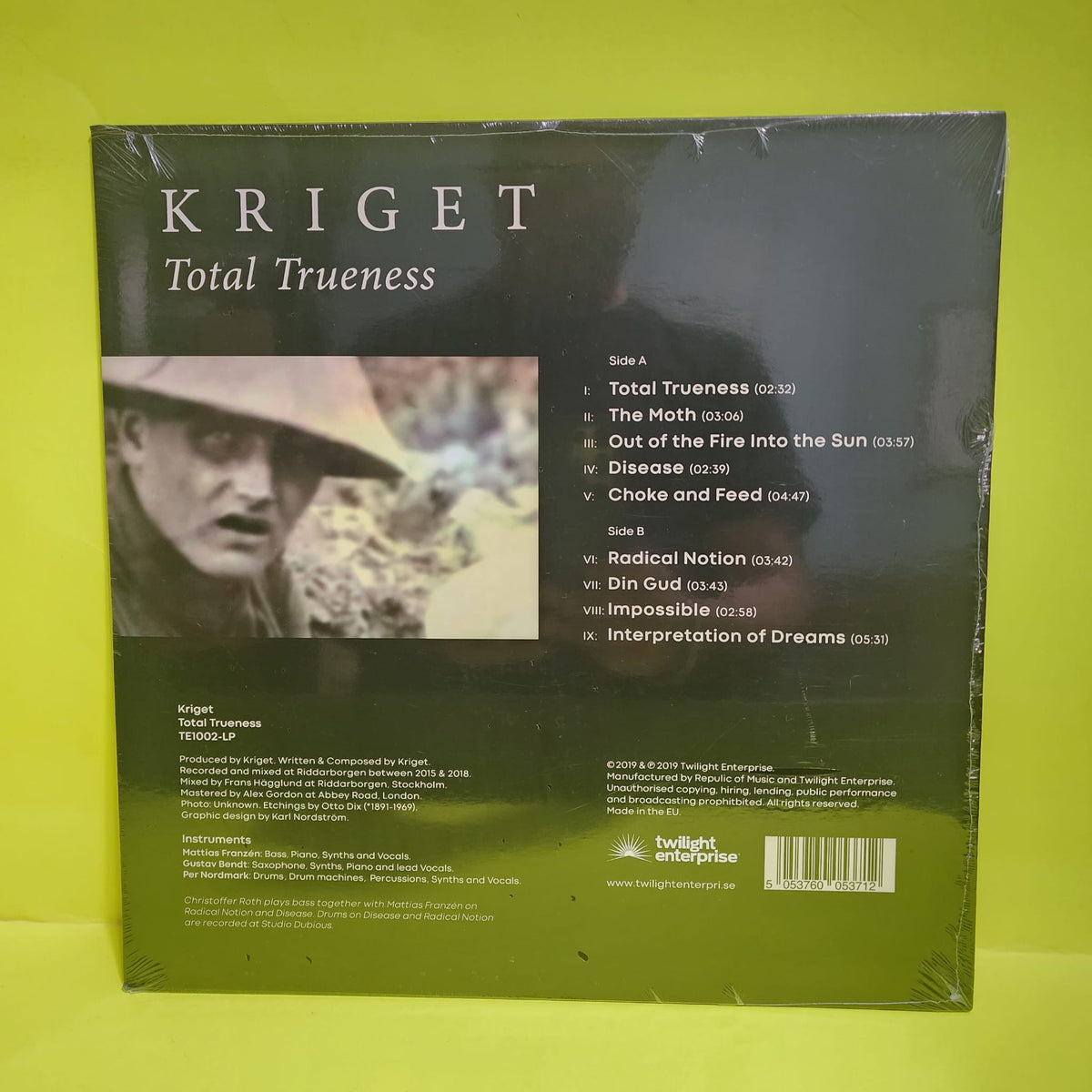 Kriget  - Total Trueness  - 2019 - TE1002-LP New - Sealed - Vinyl
