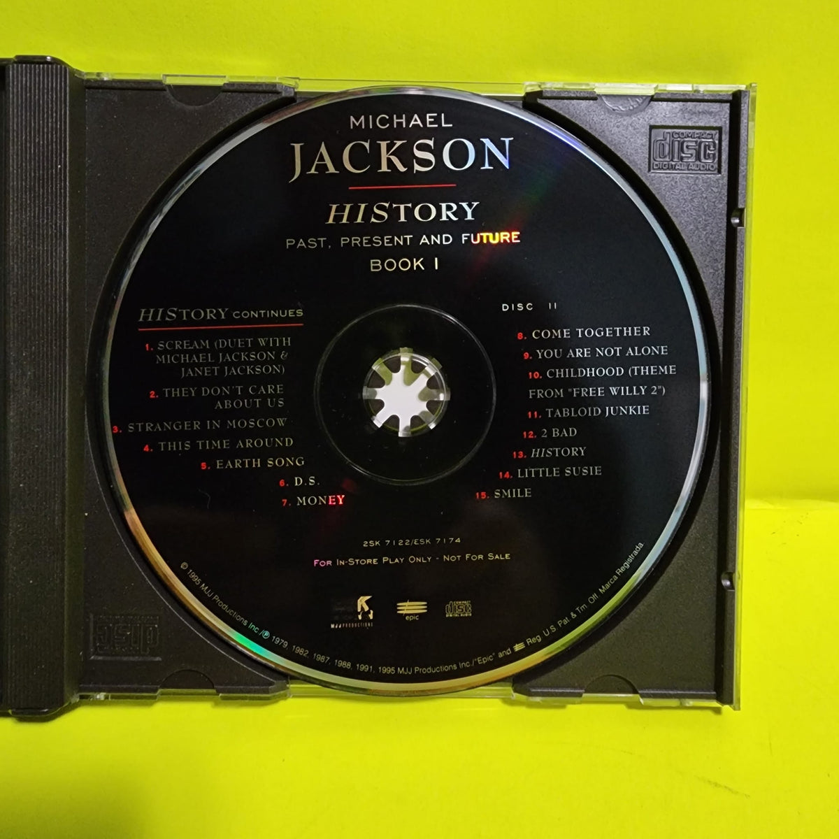 Michael Jackson  - Michael Jackson History Book l / Rare Promo  - 1995 - 2SK 7122 Used - VG+ - CDs