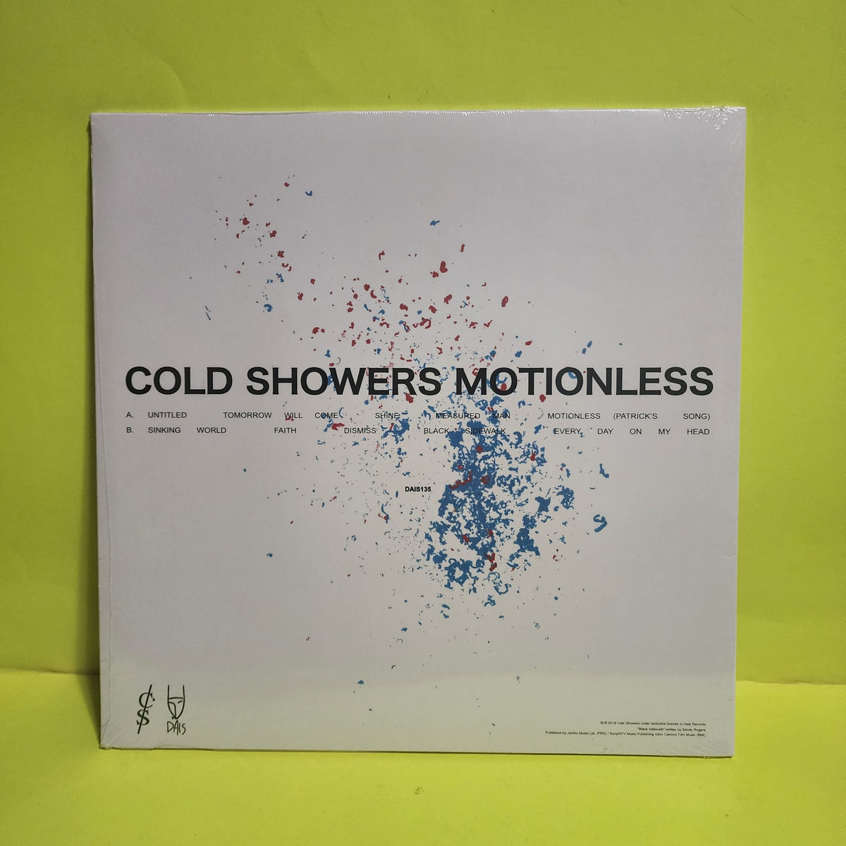 Cold Showers - Motionless / Limited Edition Colored Vinyl  - 2019 - DAIS135 New - Sealed - Vinyl