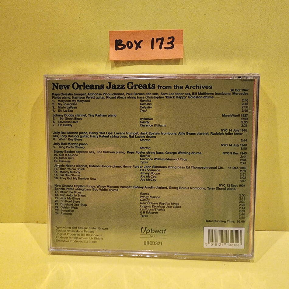 Various  - New Orleans Jazz Great - 2022 - URCD321 New - Sealed - CDs