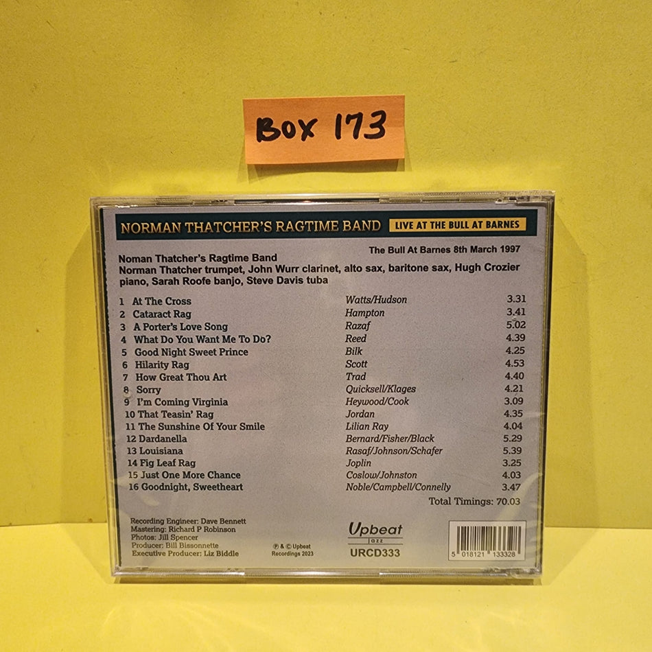 Norman Thatcher's Ragtime Band - Live At The Bull at Barnes - 2023 - URCD333 New - Sealed - CDs