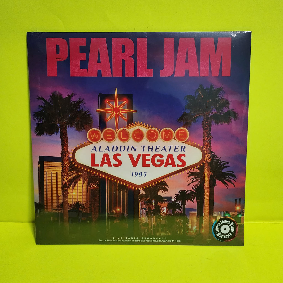 Pearl Jam - Aladdin Theater Las Vegas 1993 - VC93338 New - Sealed - Vinyl