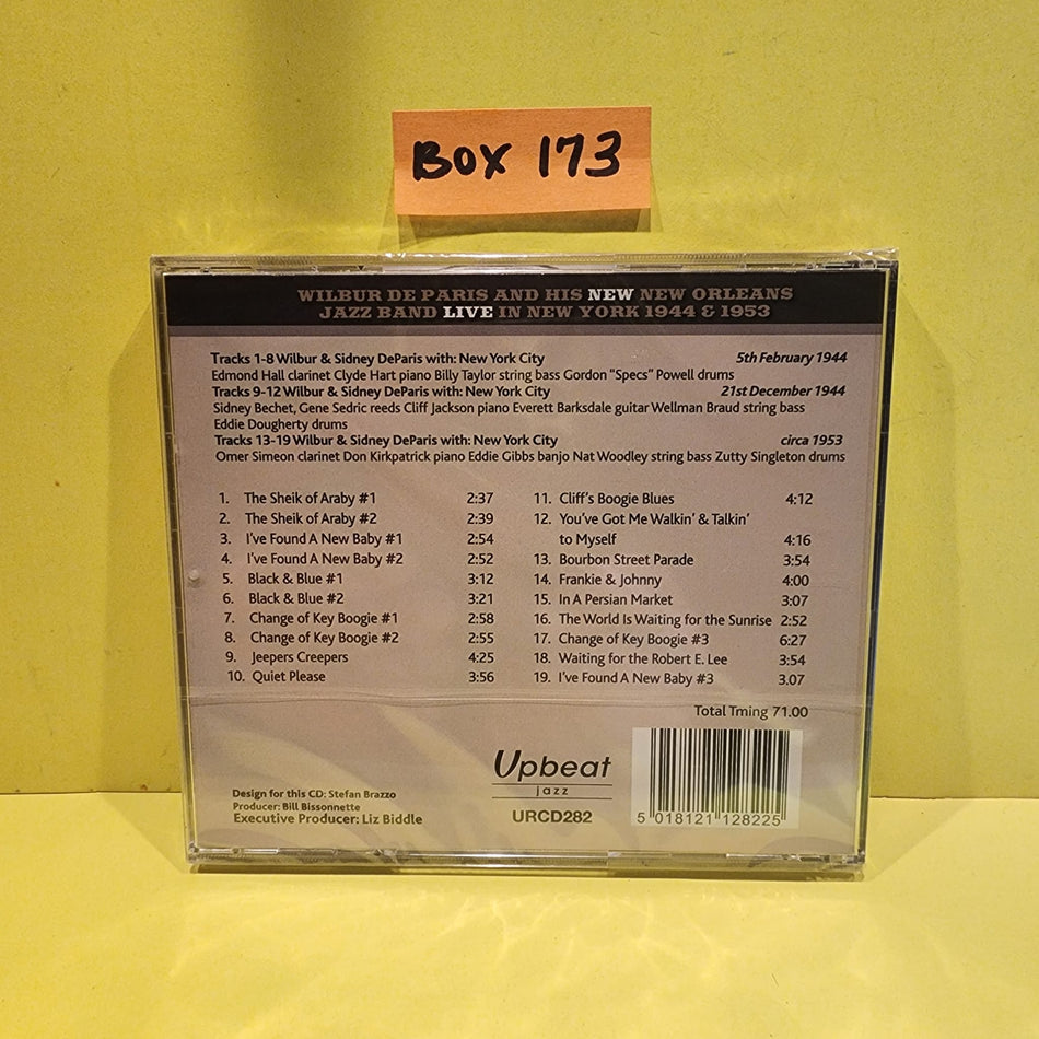 Wilbur De Paris - Live In New York 1944 & 1953 - 2018 - URCD282 New - Sealed - CDs