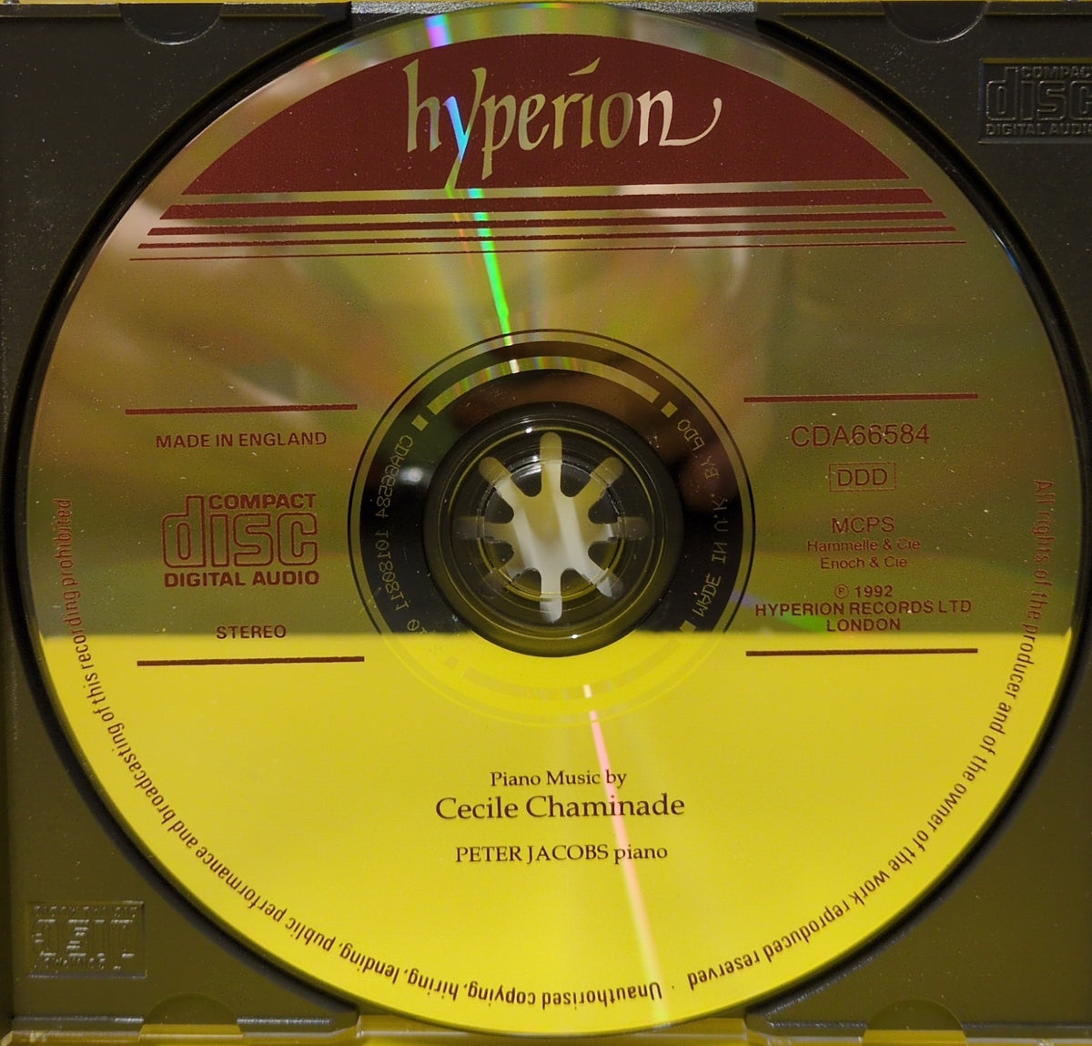 Cécile Chaminade, Peter Jacobs - Piano Music Of Cécile Chaminade - CDA66584 Used - EX - CDs