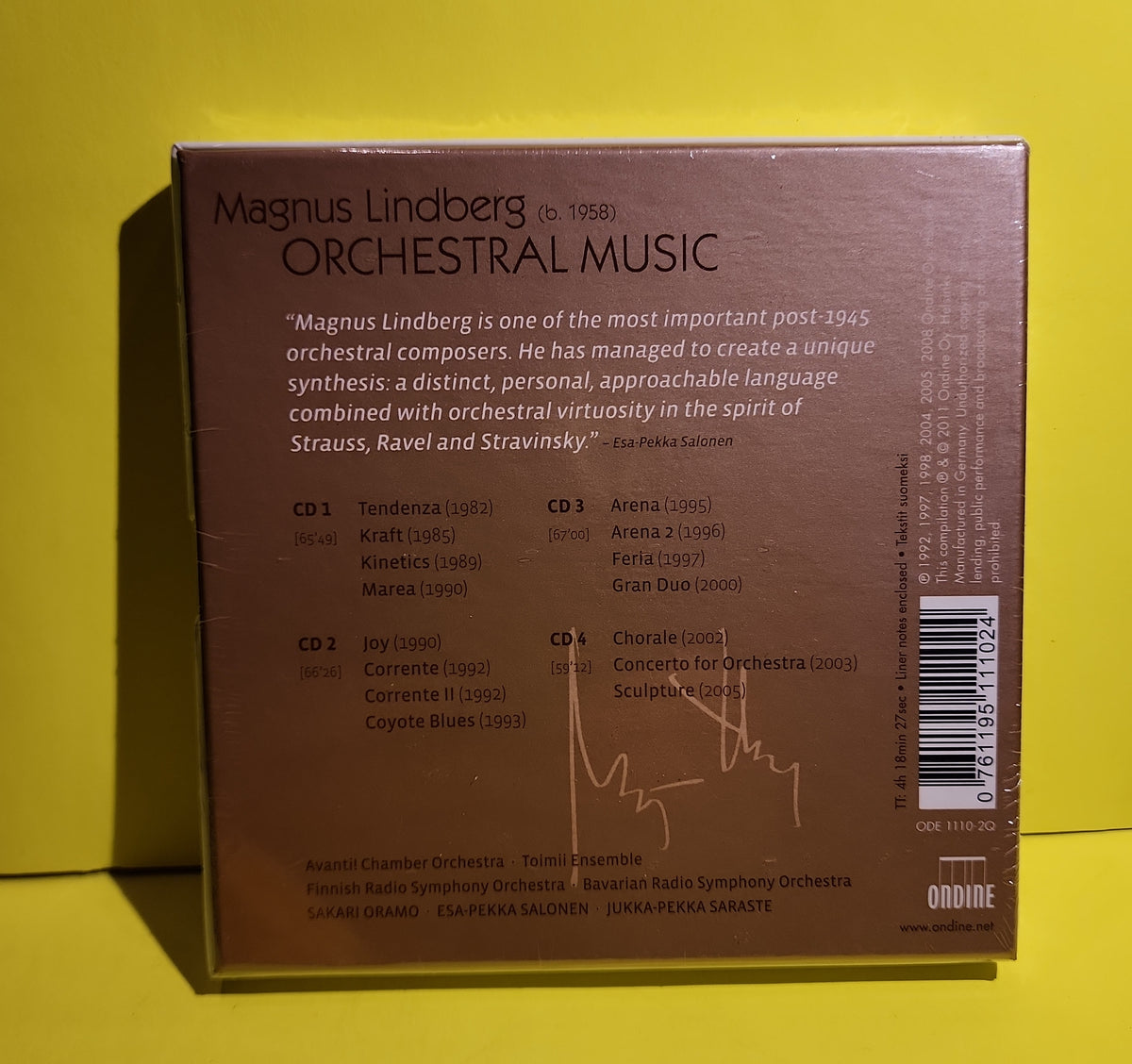 Magnus Lindberg - Orchestral Music - 2011 - ODE 1110-2Q New - Sealed - CDs