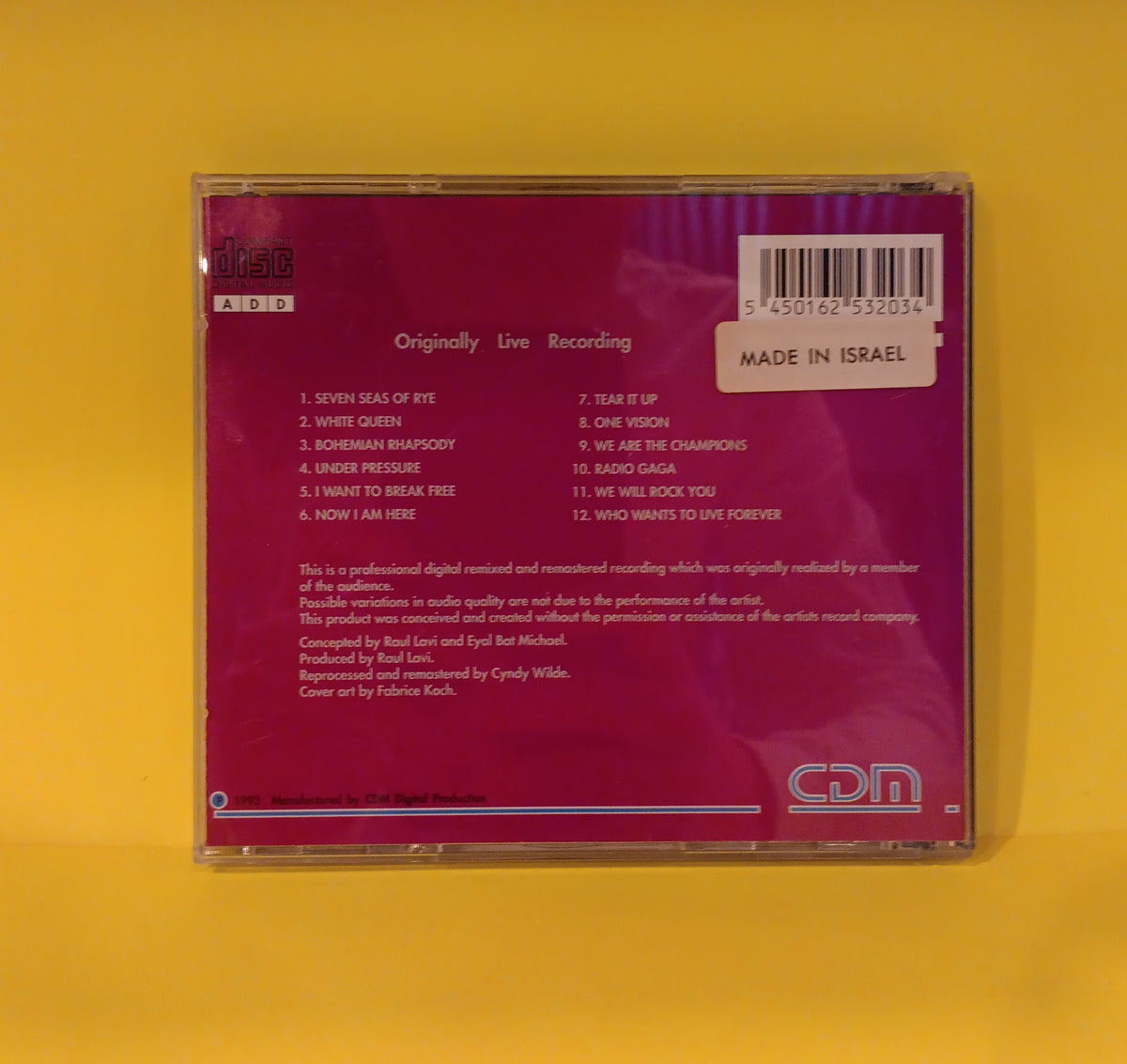 Queen - Immortal (Israel) - 1993 - G 53 203 Used - EX - CDs