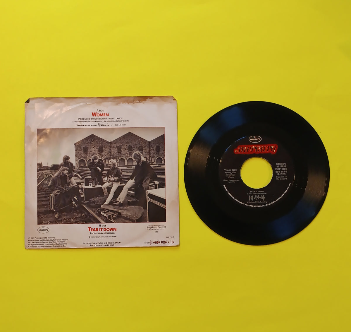 Def Leppard - Women / Tear It Down 7" - 1987 - 888 757-7 Used - VG++ - Vinyl