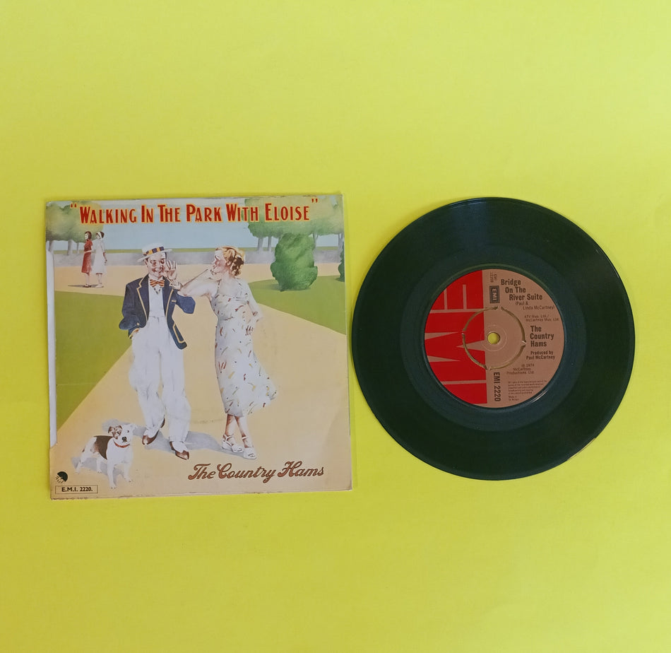 The Country Hams - Walking In the Park With Eloise (UK Punch Out Label 7") - 1974 - EMI 2220 Used - VG++ - Vinyl