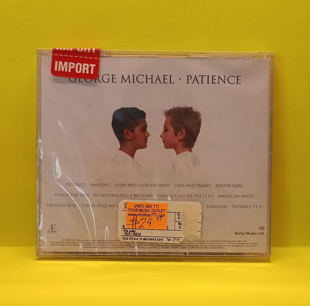 George Michael - Patience - 2004 - 2-515402 Argentina Import New - Sealed - CDs