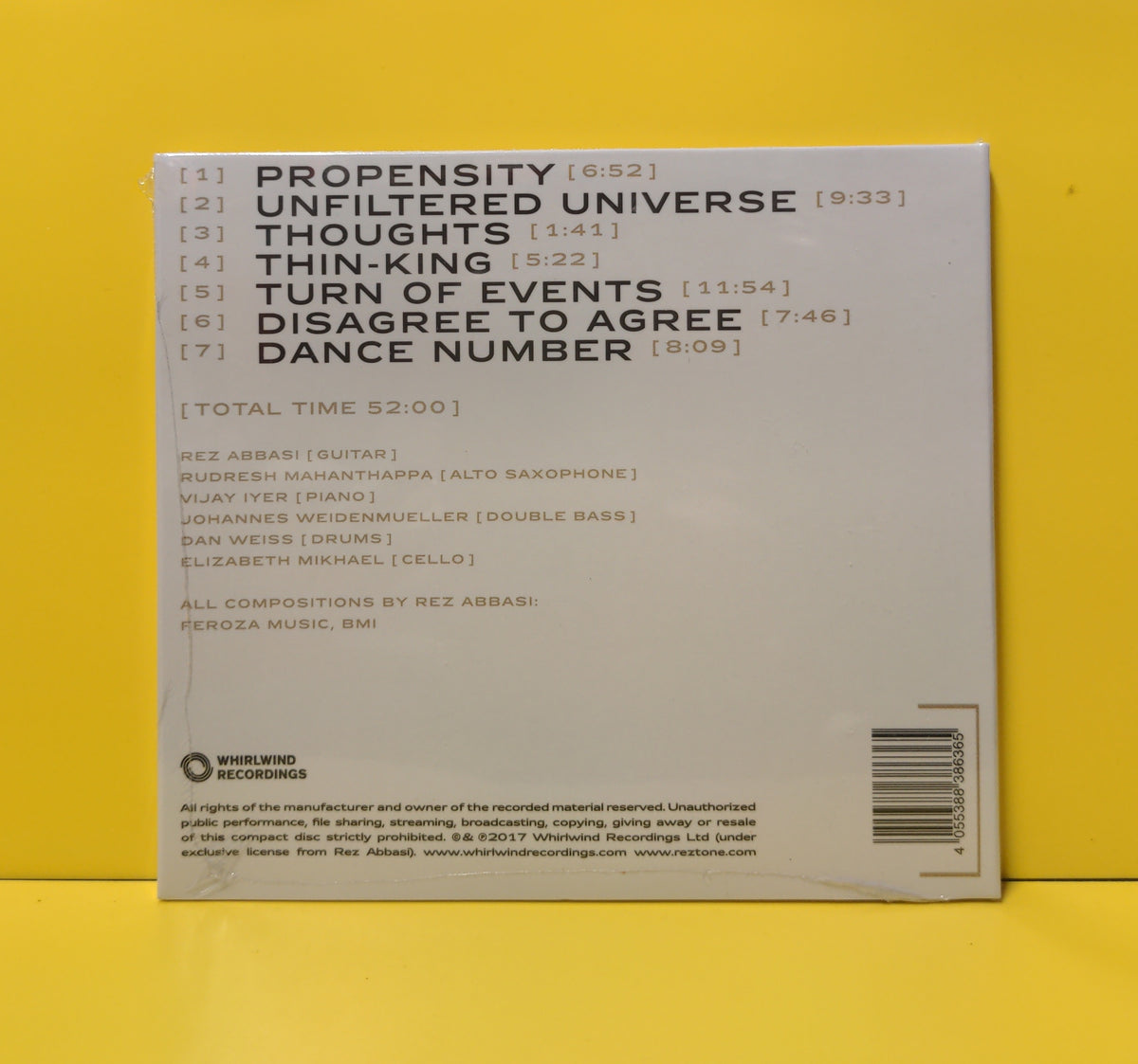 Rez Abbasi - Unfiltered Universe - 2017 - WR4713 New - Sealed - CDs