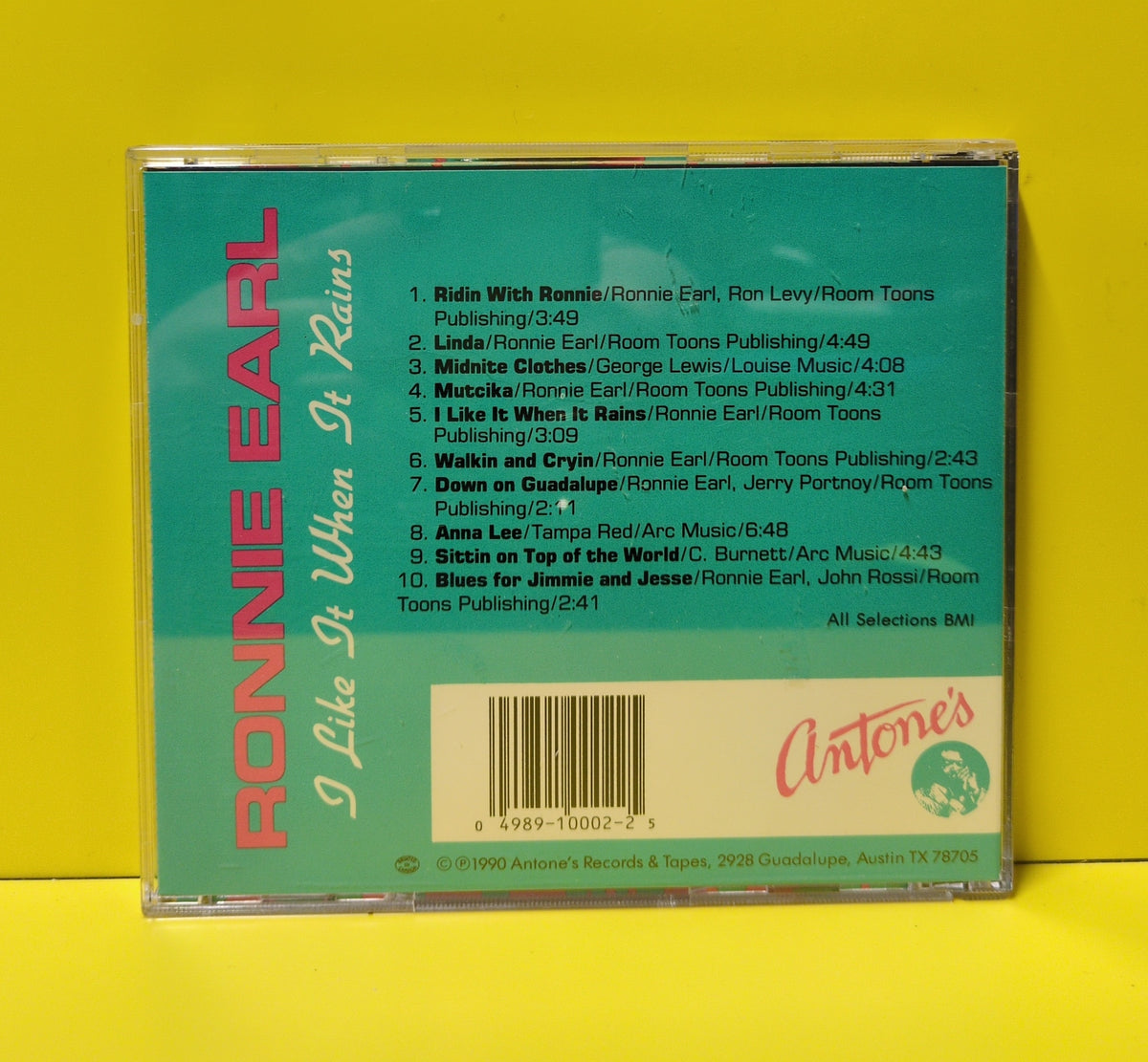 Ronnie Earl - I Like It When It Rains - 1990 - ANT0002CD Used - EX - CDs
