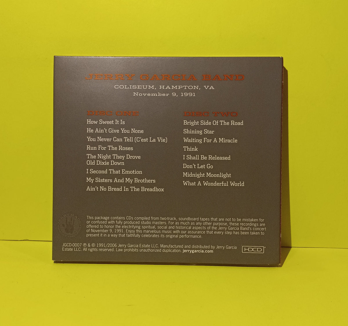 Jerry Garcia Band - Pure Jerry 7 Coliseum VA Nov 1991 - 2006 - JGCD0007 Used - VG++ - CDs