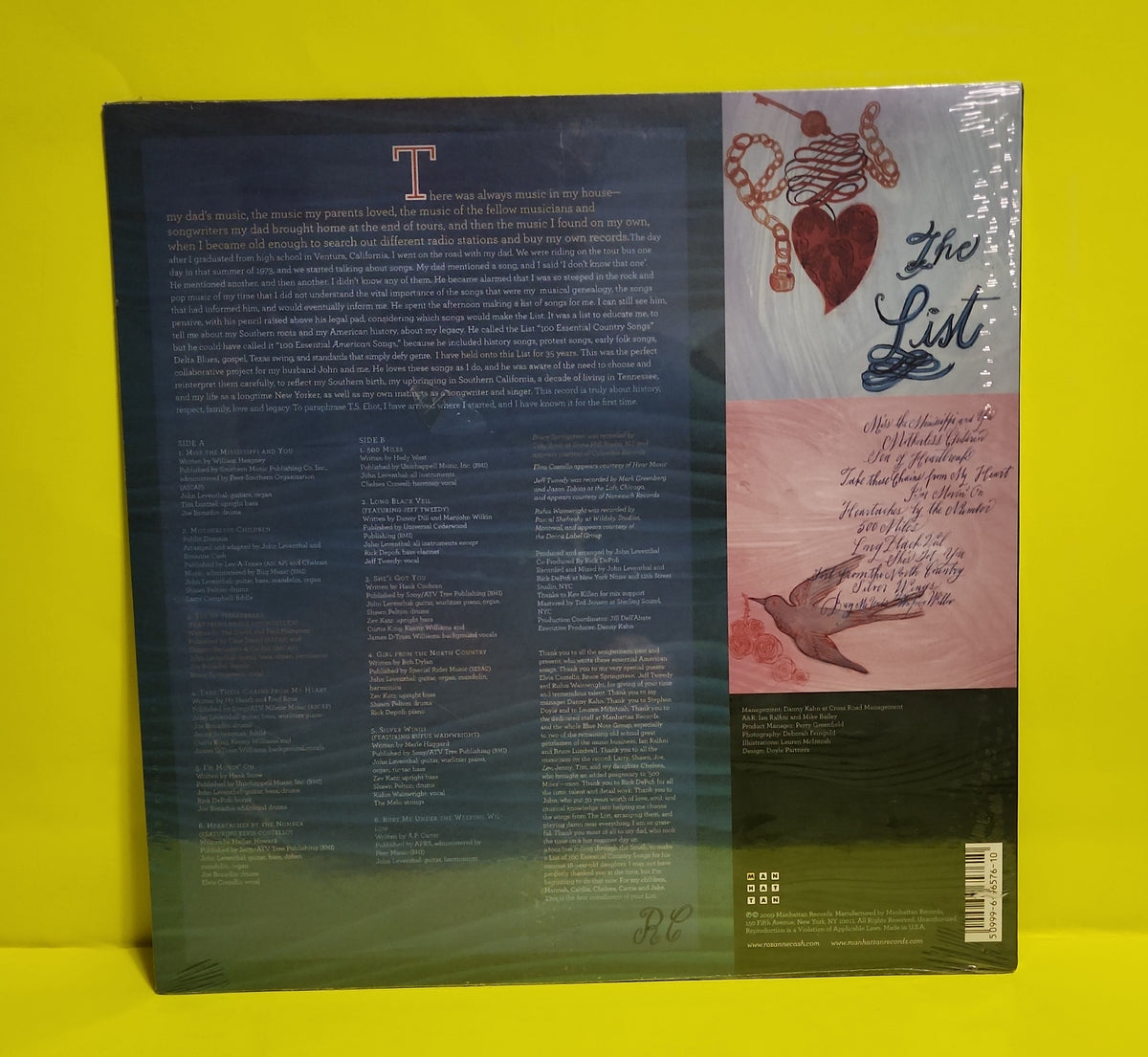 Rosanne Cash - The List - 2009 - 509996 96576 1 0 New - Sealed - Vinyl
