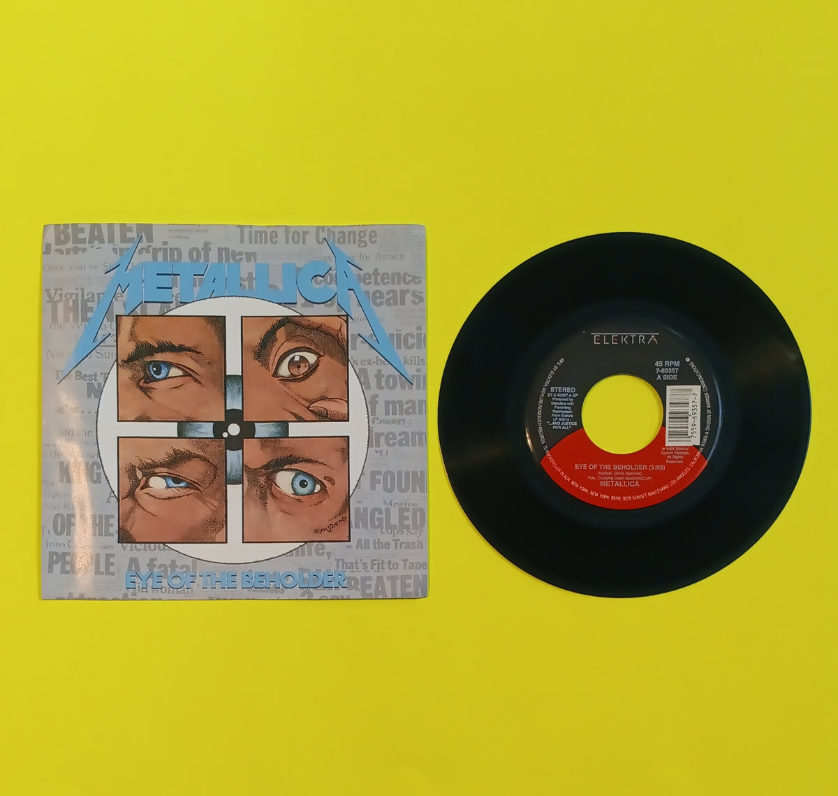 Metallica - Eye Of The Beholder / Breadfan - 1988 - 7-69357 Used - VG+ - 7" Vinyl