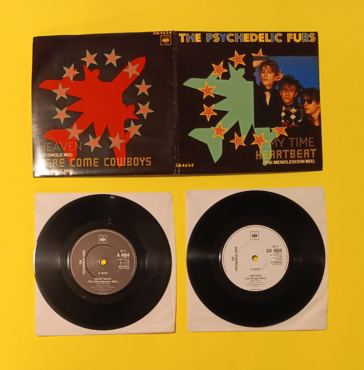 The Psychedelic Furs - Heartbeat (Mendlesohn Mix) (UK 2x 7") - 1984 - DA 4654 Used - EX - Vinyl