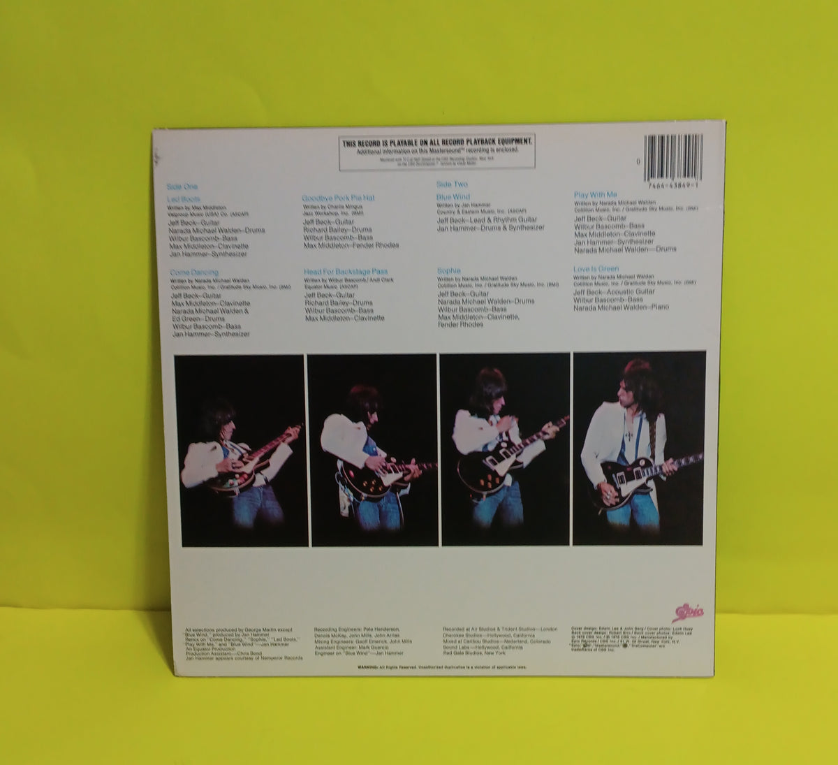 Jeff Beck - Wired (Half Speed Master) - 1982 - EPC 32067 Used - EX - Vinyl