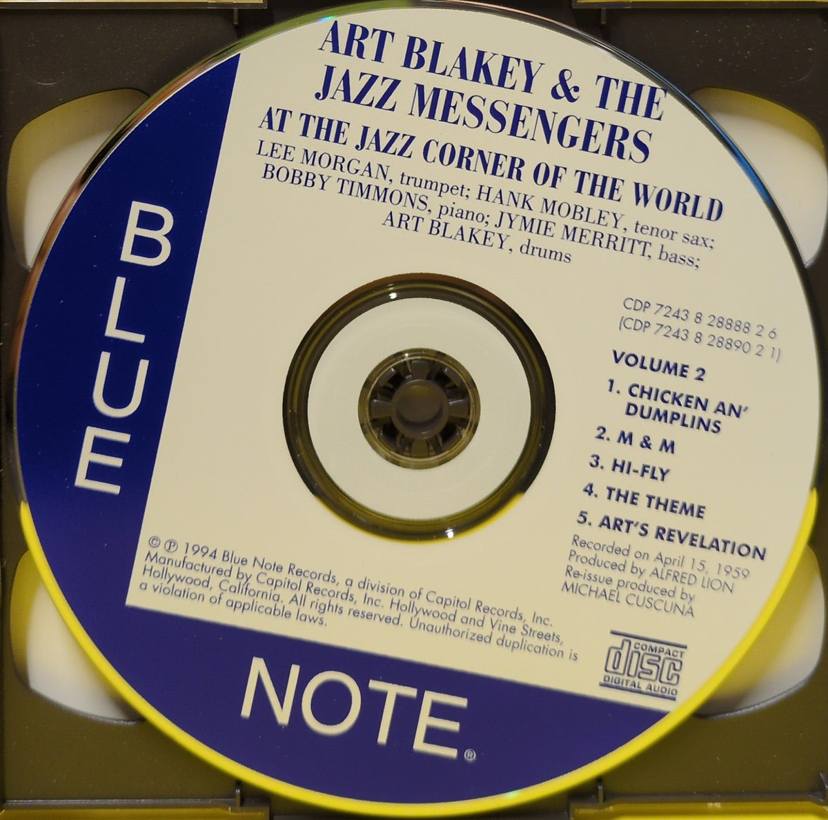 Art Blakey & The Jazz Messengers - At The Jazz Corner Of The World - 1994 - CDP 7243 8 28888 2 6 Used - VG++ - 2xCD - Reissue